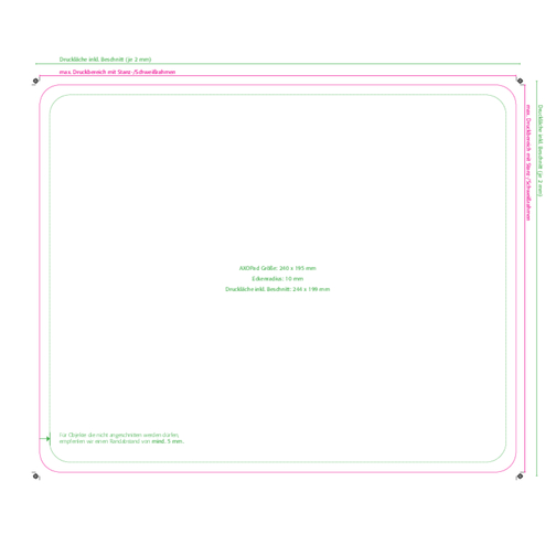 Alfombrilla de ratón AXOPAD® Green 400, 24 x 19,5 cm rectangular, 1 mm de grosor, Imagen 3