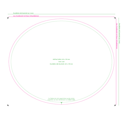 AXOPAD® musematte AXOTex 400, 24 x 19,5 cm oval, 1,5 mm tykk, Bilde 6
