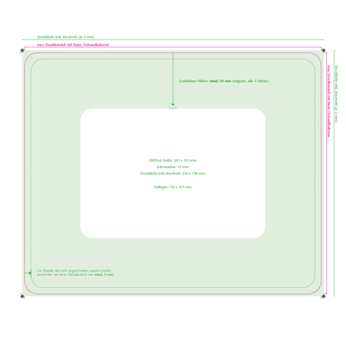 AXOPAD® Mousepad AXOPhoto 400, 24 x 19,5 cm rektangulär, 1,7 mm tjockt, Bild 3