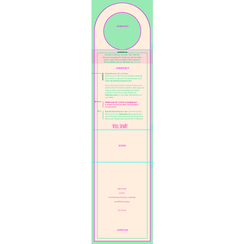 Türanhänger Nervennahrung , Folientüte mit Kartonagenreiter, 3,50cm x 13,50cm x 6,00cm (Länge x Höhe x Breite), Bild 2