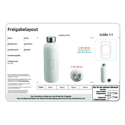 Weiße Edelstahl-Thermosflasche 0,55 L Mit Doppelwandiger Vakuum-Isolierung Pulverbeschichtet , weiß, Edelstahl, ABS, Silikon, 26,50cm (Höhe), Bild 4