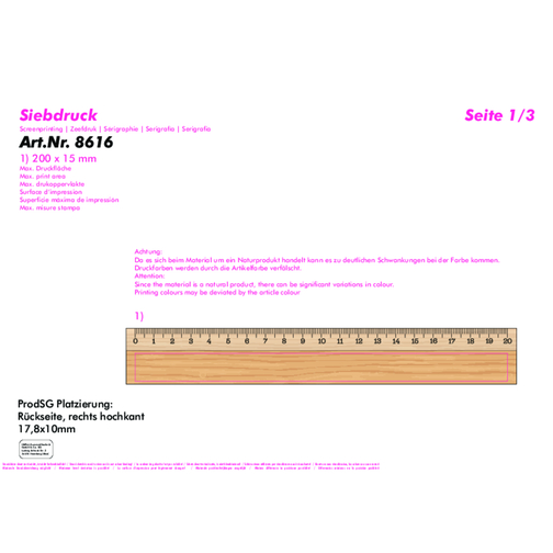 Règle en bois 20 cm, Image 4
