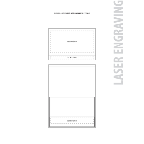 Kredit- Und Visitenkartenbox RE98-BROWNSVILLE , Re98, schwarz, Kunststoff, Metall, 95,00cm x 15,00cm x 68,00cm (Länge x Höhe x Breite), Bild 4