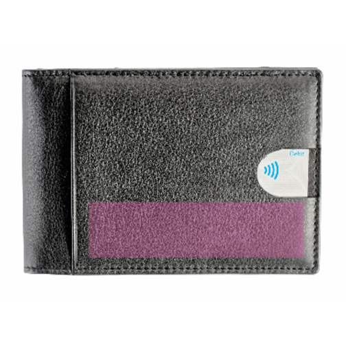 Kartenetui Mit RFID Schutz , schwarz, Rindnappaleder, 11,50cm x 8,00cm (Länge x Breite), Bild 4