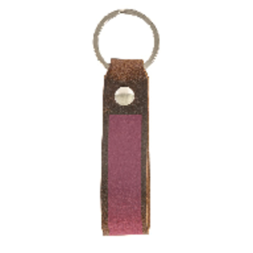 Schlüsselanhänger , dunkelbraun, Allgäu Rindleder, 10,50cm x 2,50cm (Länge x Breite), Bild 2