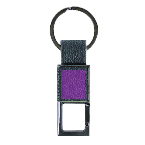 Schlüsselanhänger , schwarz, Lederähnliches Material, 7,00cm x 2,50cm (Länge x Breite), Bild 2