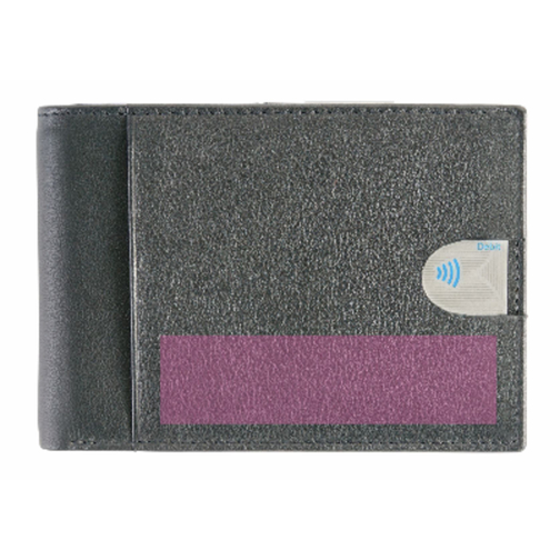 Geldscheintasche RFID Schutz , schwarz, Rindnappaleder, 12,00cm x 8,50cm (Länge x Breite), Bild 4