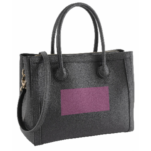 Handtasche , schwarz, Leder, 32,50cm x 15,00cm x 24,50cm (Länge x Höhe x Breite), Bild 3