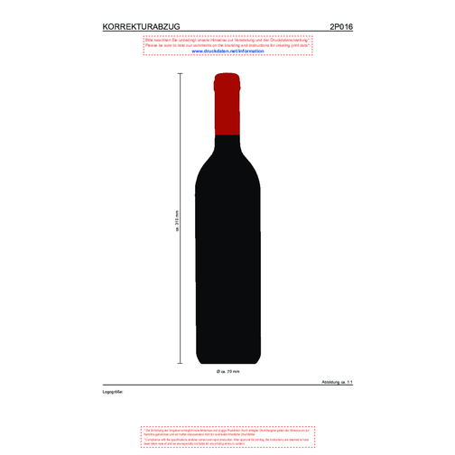 Französischer Cabernet Sauvignon Trocken , Glas, 7,00cm x 31,00cm x 7,00cm (Länge x Höhe x Breite), Bild 3