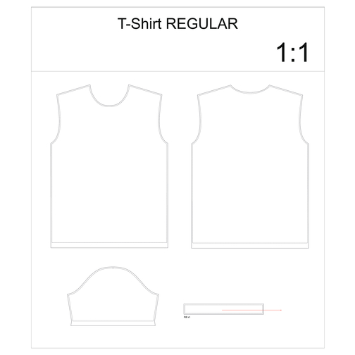 T-shirt ordinaire individuel - impression sur toute la surface, Image 2