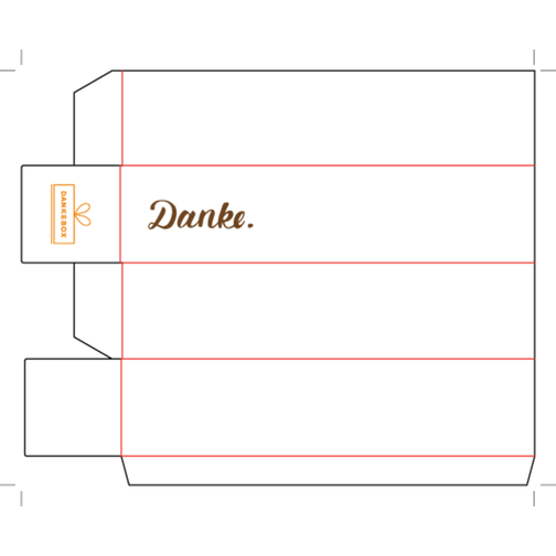 Dankebox Mini 'Les Petits Anis' - Alt-orange , alt-orange, Papier, Pappe, Satin, 14,20cm x 3,40cm x 3,40cm (Länge x Höhe x Breite), Bild 2