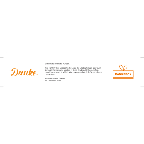 Dankebox 'Deutscher Imkerhonig' - Sand , sand, Papier, Pappe, Satin, 21,50cm x 5,50cm x 5,50cm (Länge x Höhe x Breite), Bild 3