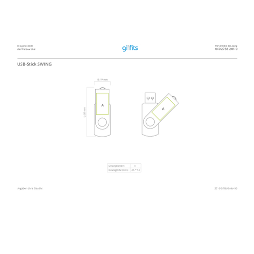 Chiavetta USB Swing Color 8 GB, Immagine 4