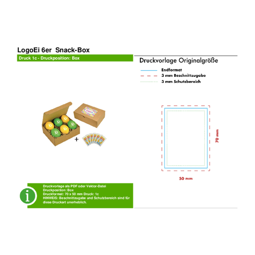 LogoEi 6er  Snack-Box - Lila , lila, Pappe, 12,00cm x 5,00cm x 15,00cm (Länge x Höhe x Breite), Bild 4