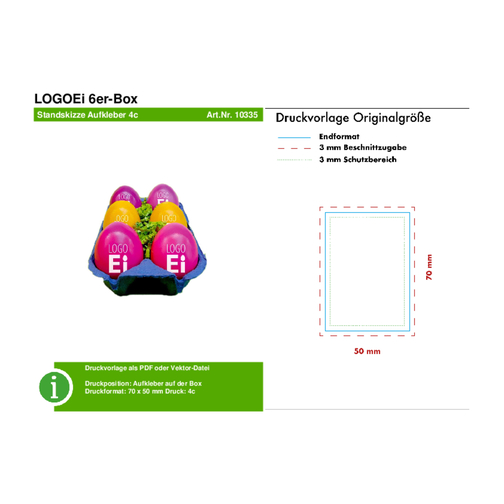 LogoEi 6er-Box - Blau - Pink , pink, Pappe, 11,00cm x 7,00cm x 16,00cm (Länge x Höhe x Breite), Bild 4