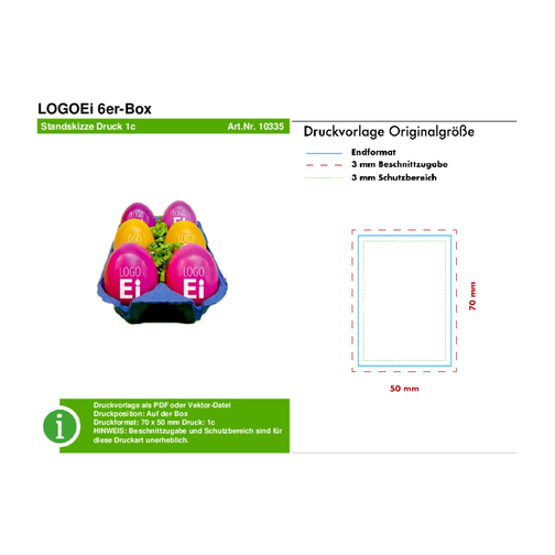 LogoEi 6er-Box - Blau - Pink , pink, Pappe, 11,00cm x 7,00cm x 16,00cm (Länge x Höhe x Breite), Bild 3