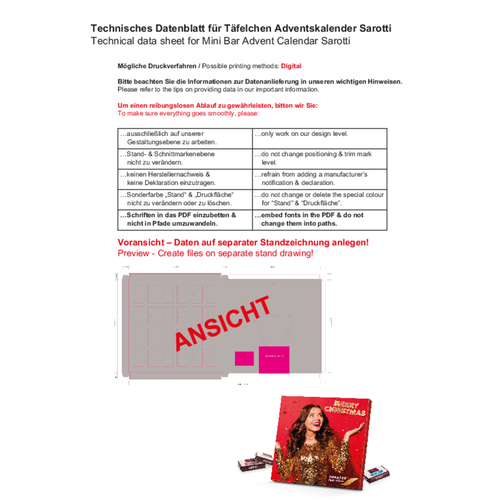 Tablette Calendrier de l\'Avent Sarotti, Image 3
