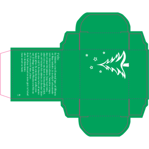 Weihnachtsbaum-Präsent XS , grün, Papier, Kokosfaser, Samen, 5,00cm x 1,90cm x 5,00cm (Länge x Höhe x Breite), Bild 3