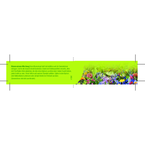 Reagenzglas Bienenbuffet , bunt, Glas, Samen, Metall, Papier, 10,00cm (Höhe), Bild 2