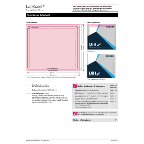 LapKoser® 3in1 tappetino per notebook 23x20 cm, pacchetto all-inclusive, Immagine 6