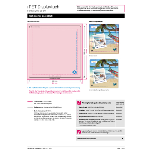 Lingette pour écrans POLYCLEAN rPET 20x20 cm dans un étui en papier, pack tout inclus , Image 4