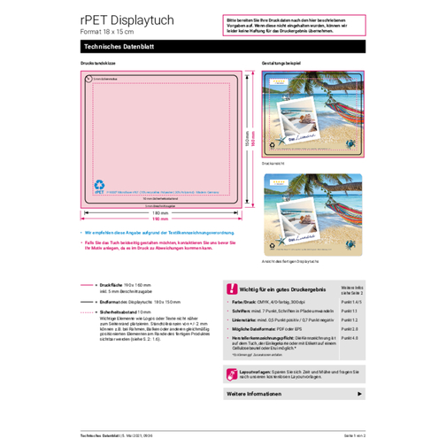 Panno per display rPET POLYCLEAN 18x15 cm nell’astuccio di carta, pacchetto all-inclusive , Immagine 4