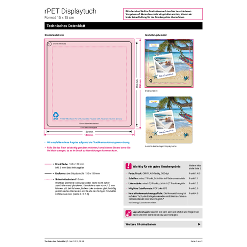 Paño limpia pantallas POLYCLEAN rPET 15×15 cm en estuche de papel, paquete Todo-Incluido , Imagen 4
