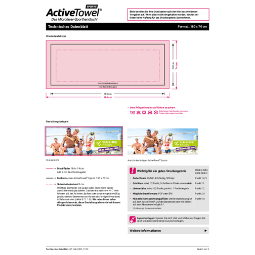 ActiveTowel® Sports 180x70 cm, pacchetto all-inclusive, Immagine 4