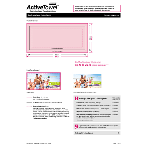 ActiveTowel® Sports 80x40 cm, pacchetto all-inclusive, Immagine 4