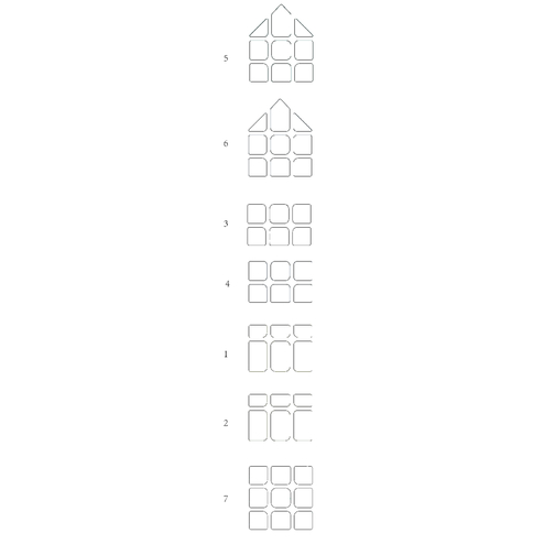 E!xact Zauberwürfel House , mehrfarbig, ABS, 5,50cm x 6,50cm x 5,50cm (Länge x Höhe x Breite), Bild 2