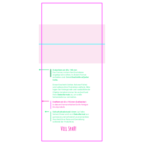 Naschtasche Flach Vegane Herzen , Folientüte mit Kartonagenreiter, 1,50cm x 10,00cm x 6,00cm (Länge x Höhe x Breite), Bild 2