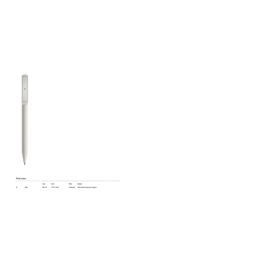 Prodir DS3 TPP Twist Kugelschreiber , Prodir, weiß/cyanblau, Kunststoff, 13,80cm x 1,50cm (Länge x Breite), Bild 2