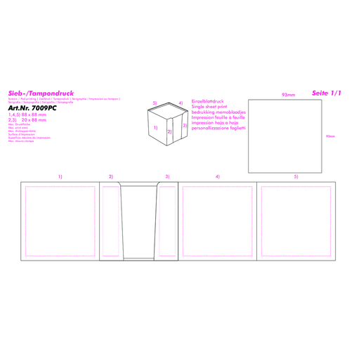 Zettelbox 'Alpha' , schwarz, PS+PAP, 10,00cm x 10,00cm x 10,00cm (Länge x Höhe x Breite), Bild 4