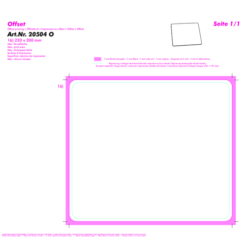 Mouse-Pad 'Omega' , individuell, PVC, 2,30cm x 0,01cm x 2,00cm (Länge x Höhe x Breite), Bild 4