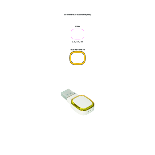USB-Speicherstick COLLECTION 500 , Reflects MB , weiß MB , 16 GB , Kunststoff MB , 39,00cm x 4,00cm x 26,00cm (Länge x Höhe x Breite), Bild 3
