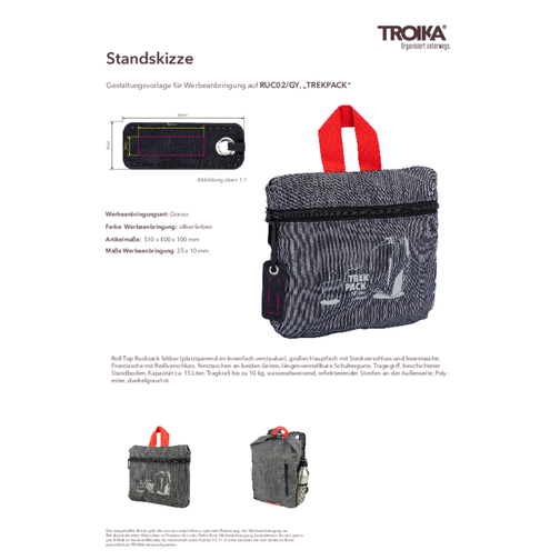 TROIKA Roll Top Backpack TREKPACK, Obraz 4