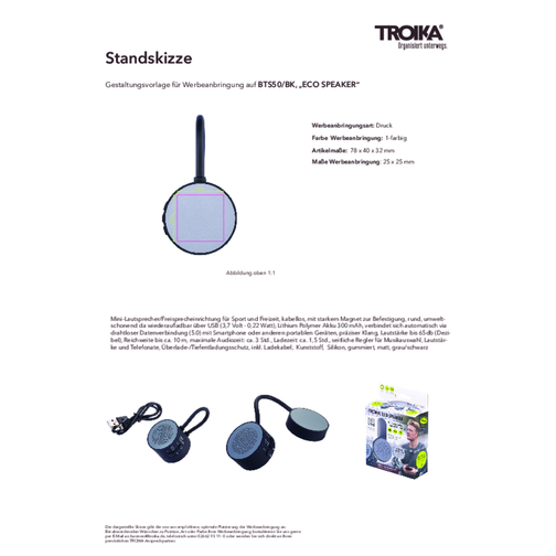 TROIKA Mini haut-parleur/kit mains libres ECO SPEAKER, Image 7