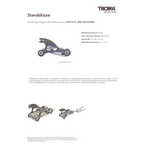 TROIKA Outil multifonctionnel BIKE MULTITOOL, Image 4
