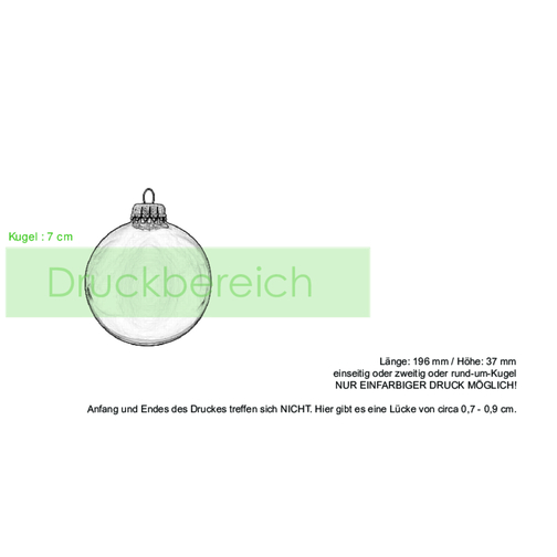 Boule de Noël moyenne 66 mm, couronne argentée, mate, Image 4