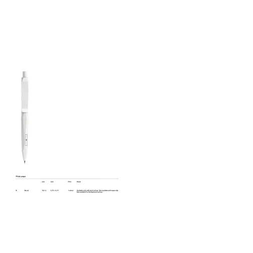 Prodir QS20 PMP-P Clip Flat Druckkugelschreiber , Prodir, grau, Kunststoff, 14,10cm x 1,60cm (Länge x Breite), Bild 3
