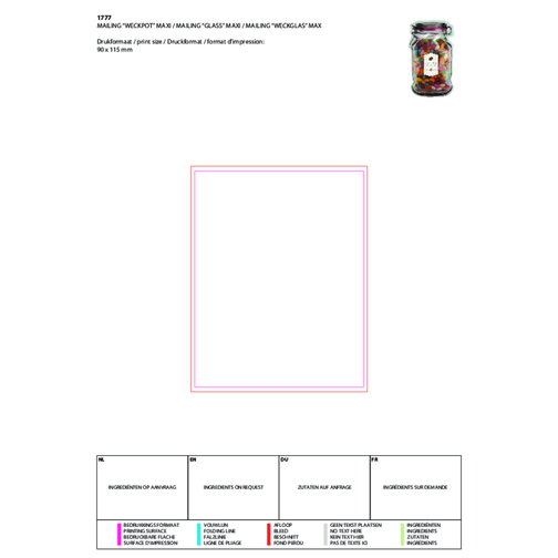 Mailing 'Weckglas' Maxi , Kunststoff/Folie, 17,00cm x 25,00cm x 3,00cm (Länge x Höhe x Breite), Bild 2