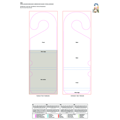 Spiegelanhänger Compli’mints Blister , Papier, 19,00cm x 1,00cm x 9,00cm (Länge x Höhe x Breite), Bild 2