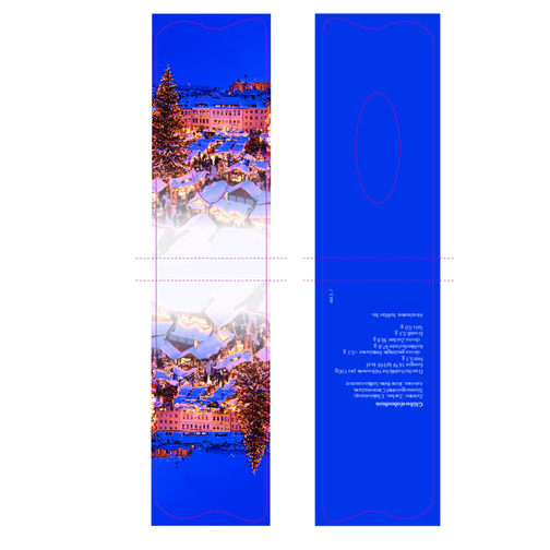 Glühweinherzchen , blau, Papier, Folie, Bonbons, 6,00cm x 2,00cm x 13,00cm (Länge x Höhe x Breite), Bild 3