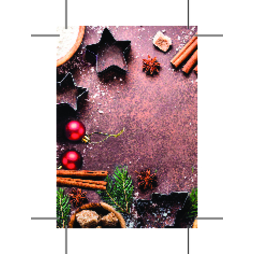 Weihnachtliches Backvergnügen , weiß, Stoff, Metall,  Papier, 9,00cm x 2,00cm x 12,00cm (Länge x Höhe x Breite), Bild 3