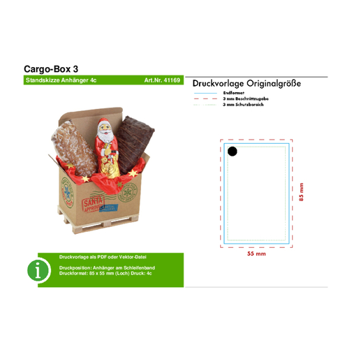 Cargo-Box 3 , mehrfarbig, Holz, Pappe, 8,00cm x 9,50cm x 12,00cm (Länge x Höhe x Breite), Bild 3