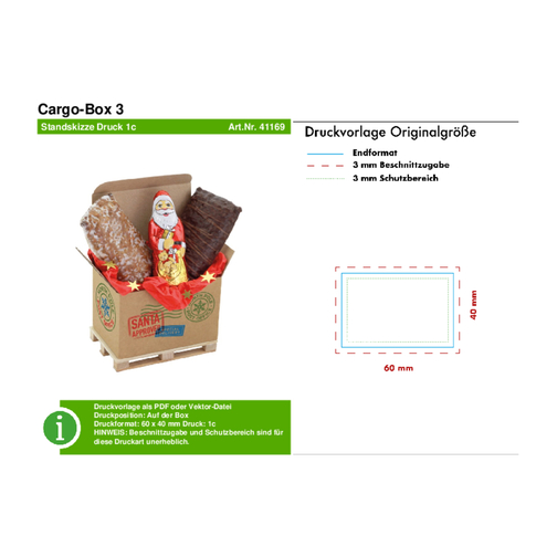 Cargo-Box 3 , mehrfarbig, Holz, Pappe, 8,00cm x 9,50cm x 12,00cm (Länge x Höhe x Breite), Bild 2