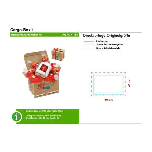 Cargo-Box 1 , Lindt, mehrfarbig, Holz, Pappe, 8,00cm x 9,50cm x 12,00cm (Länge x Höhe x Breite), Bild 7