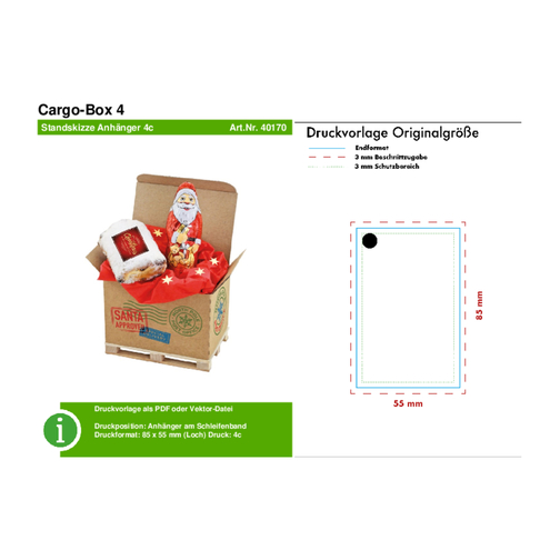 Cargo-Box 4 , mehrfarbig, Holz, Pappe, 8,00cm x 9,50cm x 12,00cm (Länge x Höhe x Breite), Bild 6