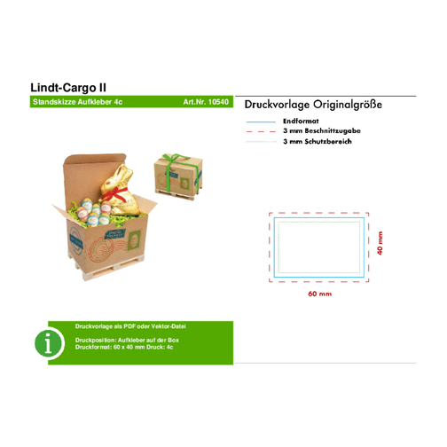 Lindt-Cargo II , Lindt, mehrfarbig, Holz, Pappe, 8,00cm x 9,50cm x 12,00cm (Länge x Höhe x Breite), Bild 4