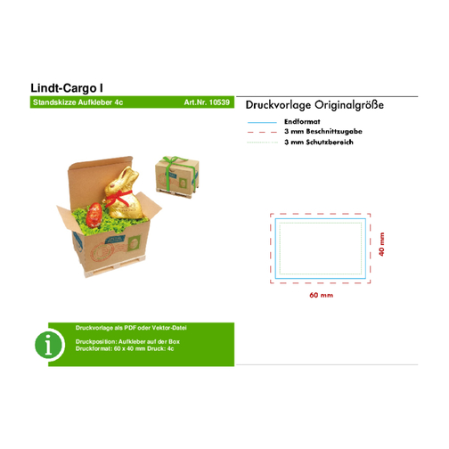 Lindt-Cargo I , Lindt, mehrfarbig, Holz, Pappe, 8,00cm x 9,50cm x 12,00cm (Länge x Höhe x Breite), Bild 4